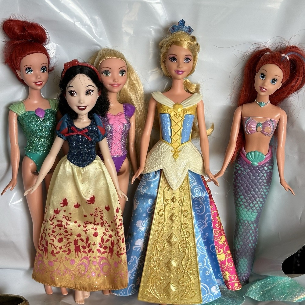 Lot Of 5 Disney Princesses Collectors Edition Sleeping Beauty Ariel Snow White